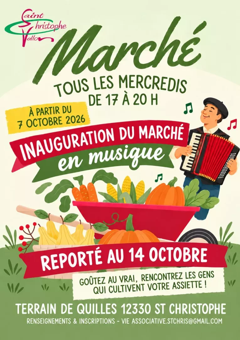 Affiche de Marché de Saint-Christophe-Vallon
